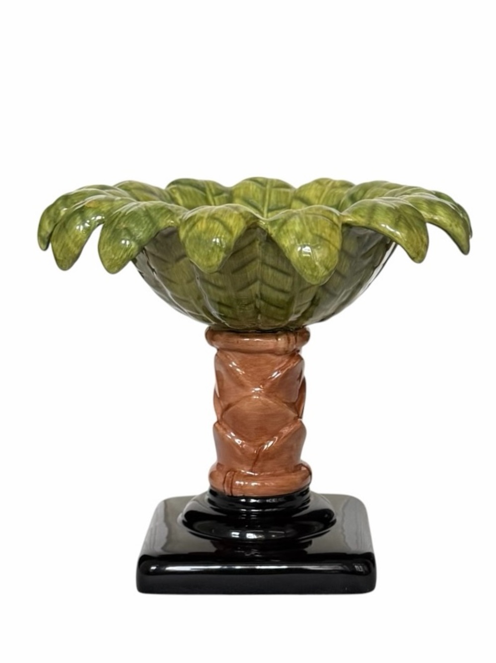 Raymond Waites Empire Ceramic Figural Compote Palm Tree